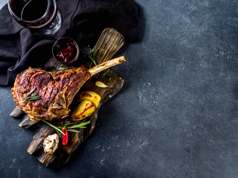 Reverse-Seared Tomahawk Ribeye on a Gas Grill